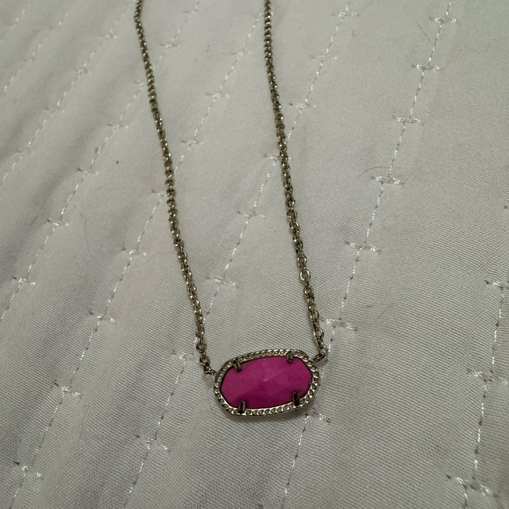 Kendra Scott Elisa Pink Pendant Necklace